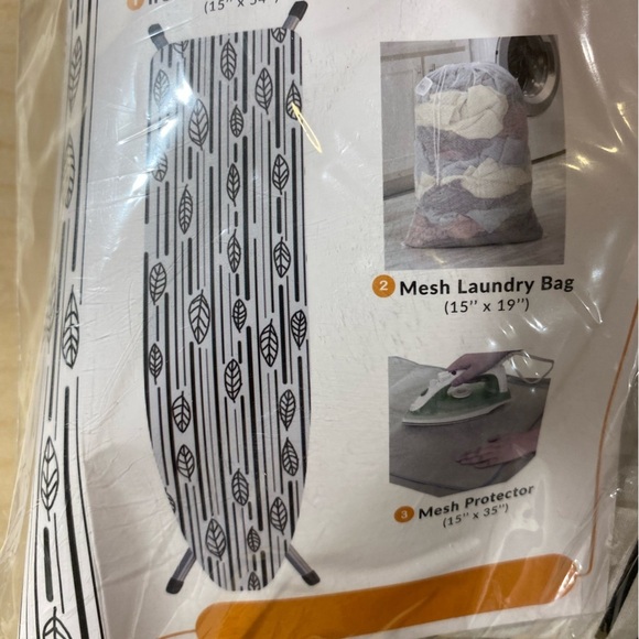 Happhon Ironing Board Cover, Mesh Protector, and Laundry Bag (EI) - Picture 2 of 11